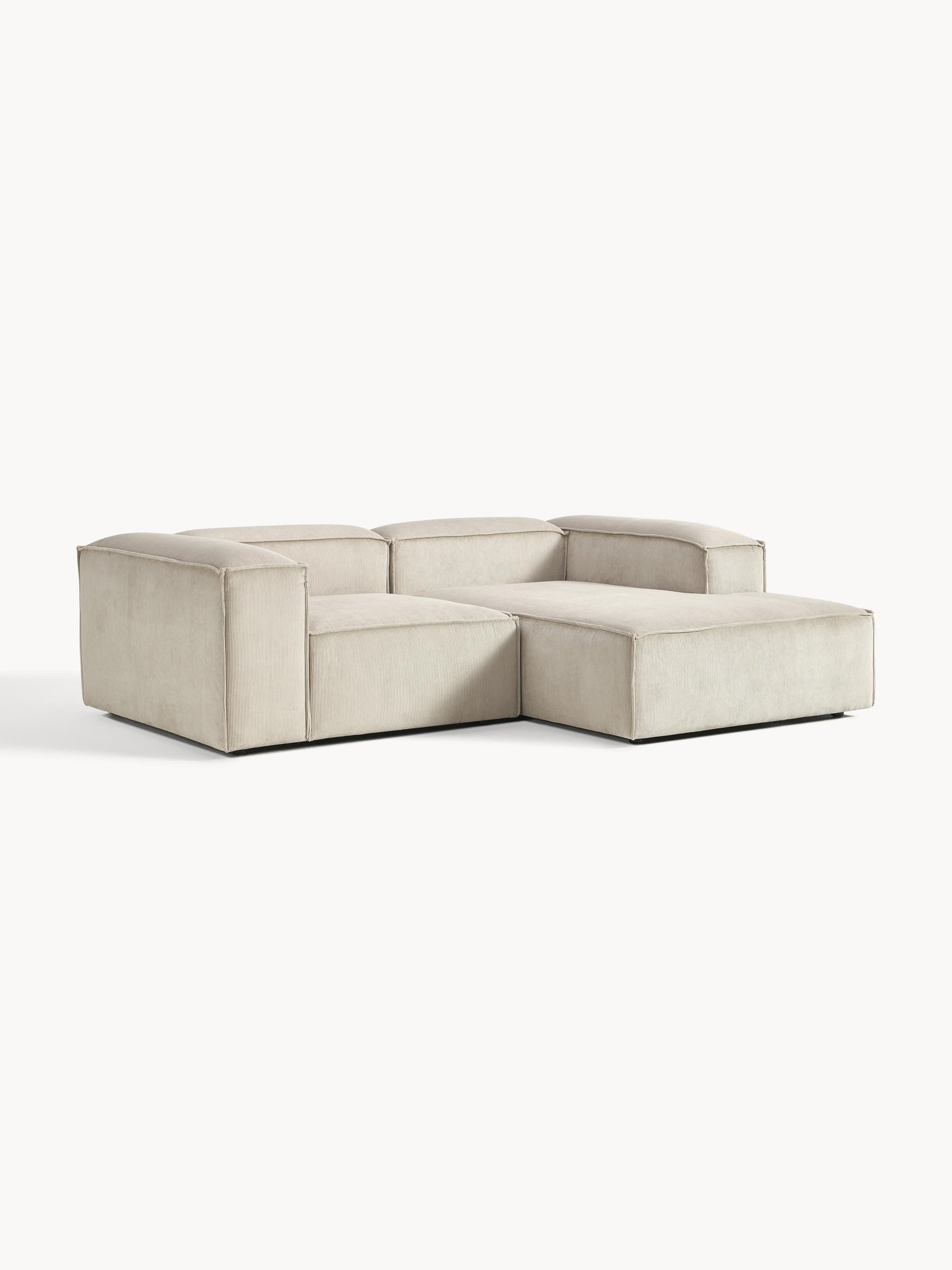 Lux Lennon Modular Corduroy Corner Couch (2-Seater)