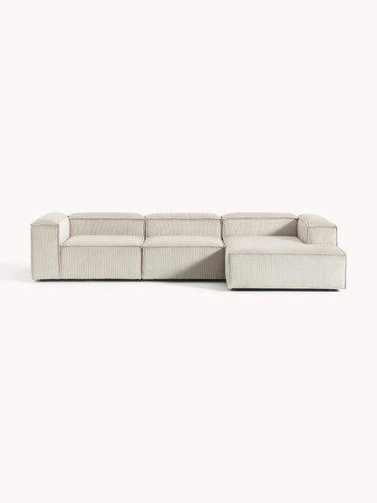 Lux Lennon Modular Corduroy Corner Couch (4-Seater)