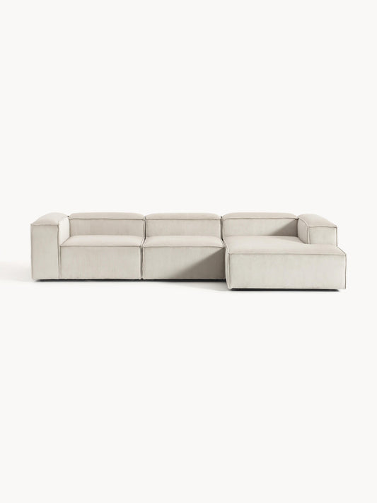 Lux Lennon Modular Corduroy Corner Couch (4-Seater)