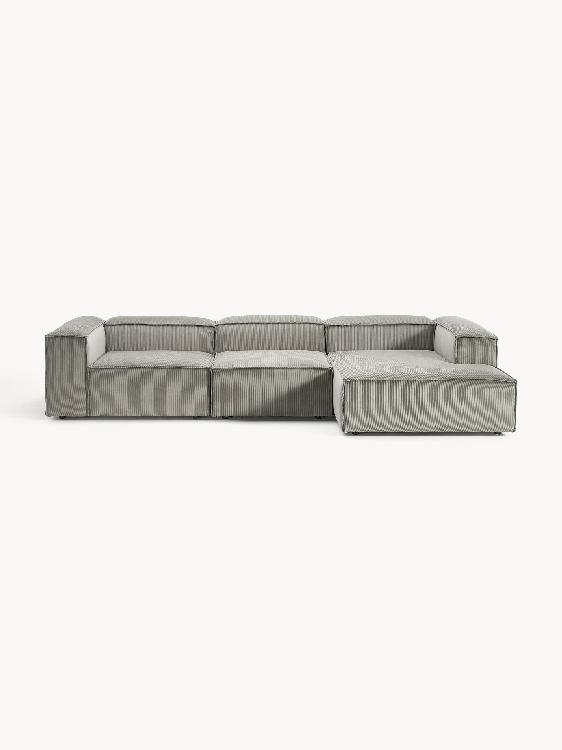 Lux Lennon Modular Corduroy Corner Couch (4-Seater)