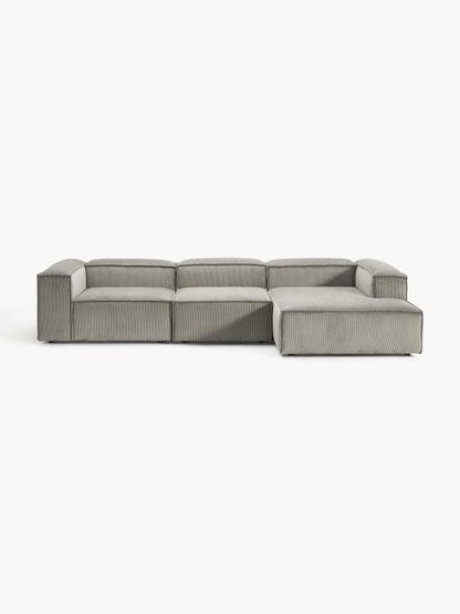 Lux Lennon Modular Corduroy Corner Couch (4-Seater)