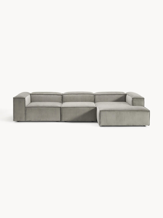 Lux Lennon Modular Corduroy Corner Couch (4-Seater)