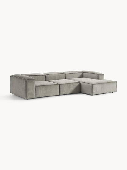Lux Lennon Modular Corduroy Corner Couch (4-Seater)