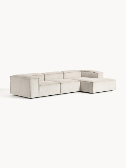 Lux Lennon Modular Corduroy Corner Couch (4-Seater)