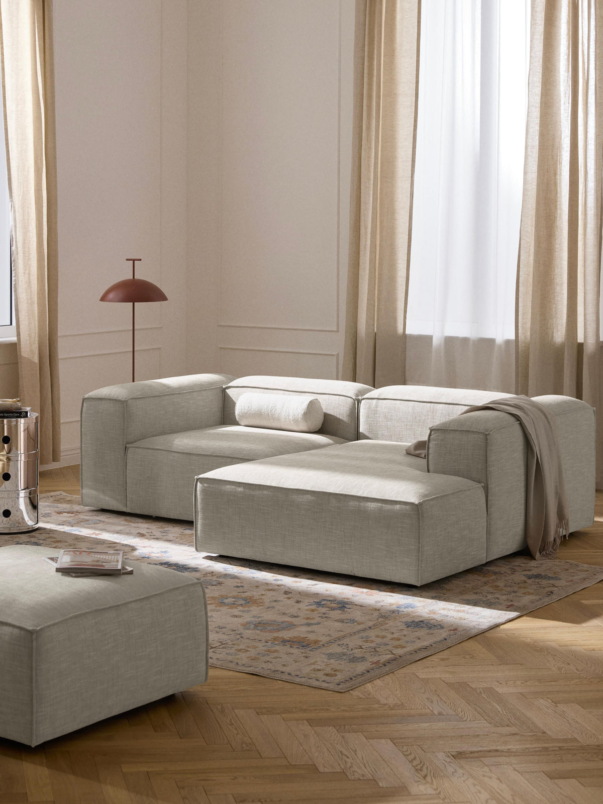 Lux Lennon Modular Corner Couch in Linen Blend (2-Seater)