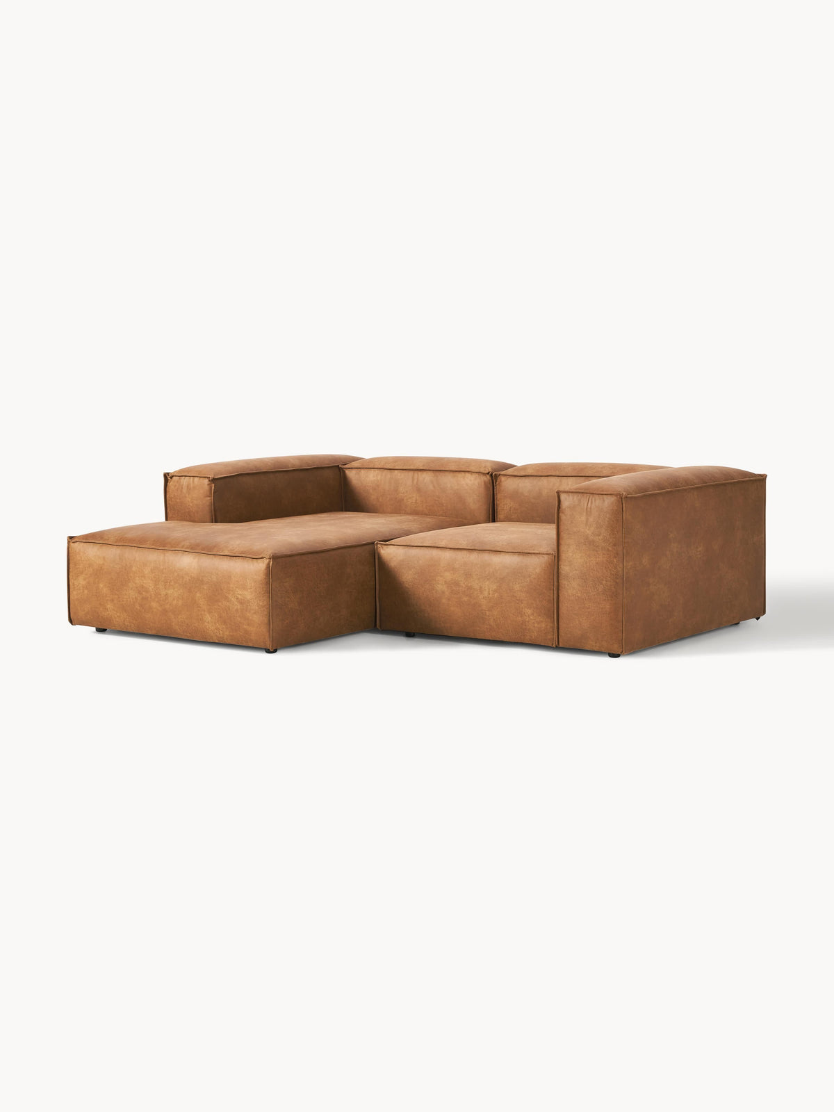 Lux Lennon Modular Leather Corner Couch (2-Seater)