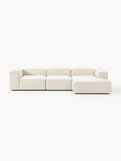 Lux Lennon Modular Linen Blend Corner Couch (4-Seater)