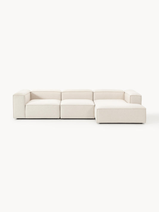 Lux Lennon Modular Linen Blend Corner Couch (4-Seater)