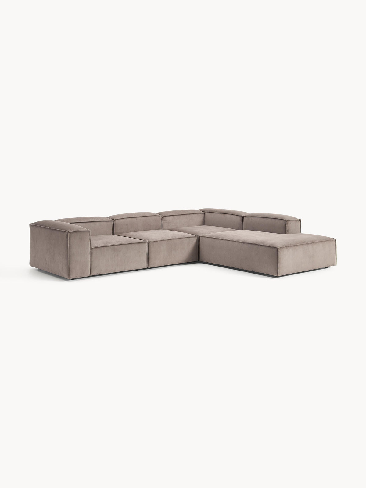 Lux Lennon Modular XL Corduroy Corner Couch (4-Seater)
