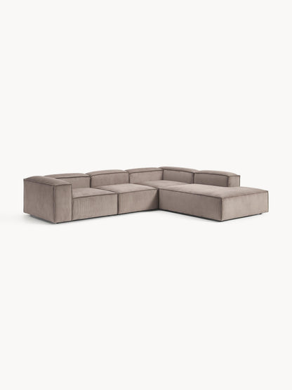 Lux Lennon Modular XL Corduroy Corner Couch (4-Seater)