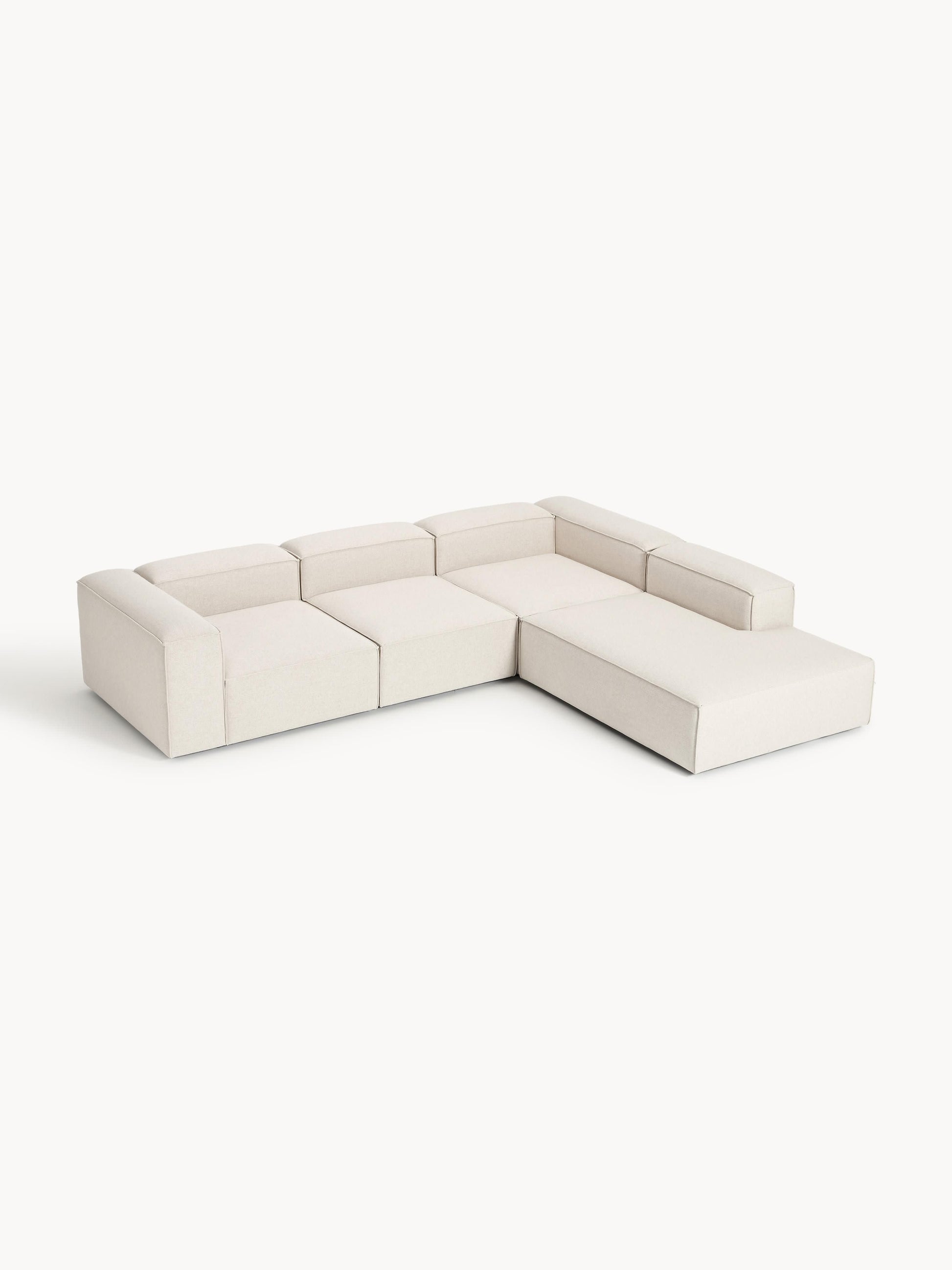 Lux Lennon Modular XL Corner Couch (4-Seater) in Linen Blend