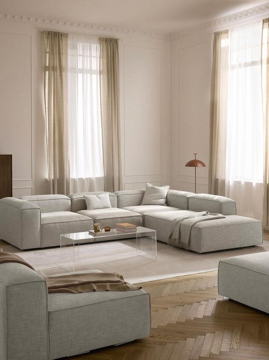 Lux Lennon Modular XL Corner Couch (4-Seater) in Linen Blend