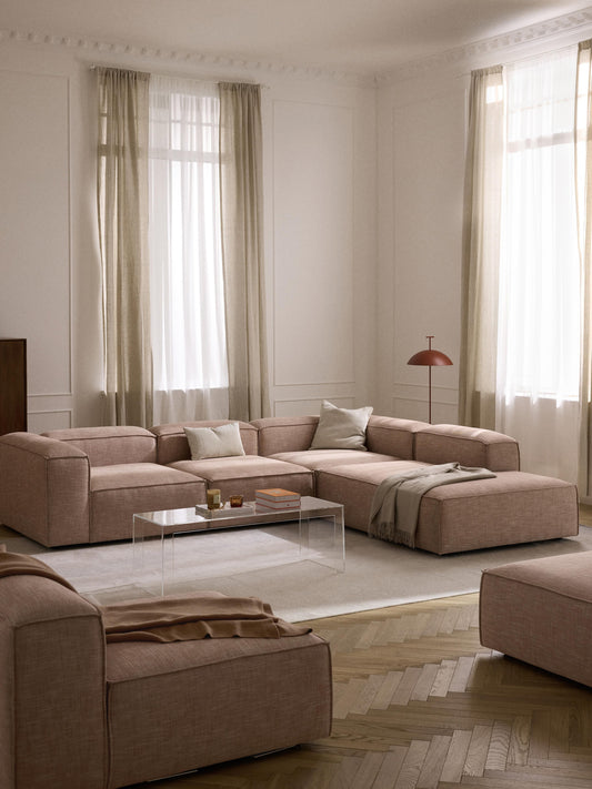 Lux Lennon Modular XL Corner Couch (4-Seater) in Linen Blend