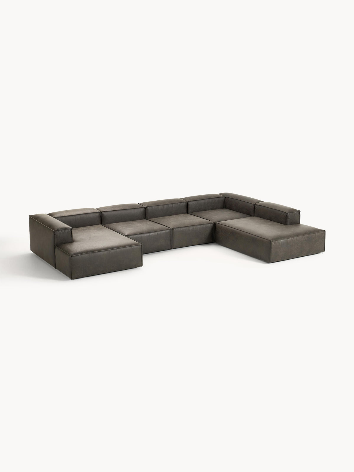 Lux Lennon Modular XL Couch in Leather