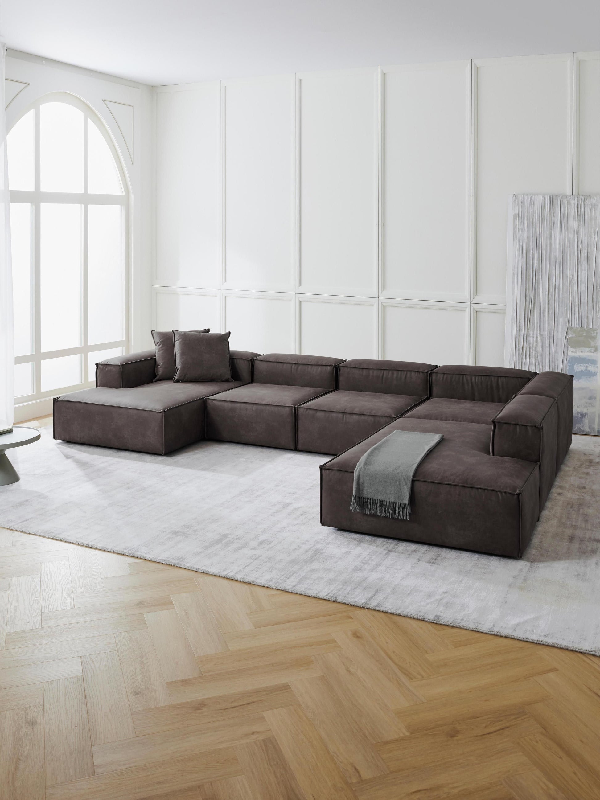 Lux Lennon Modular XL Couch in Leather