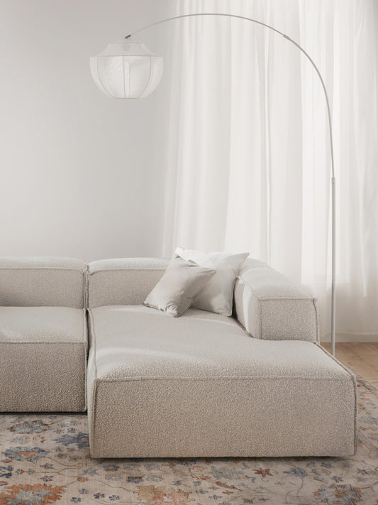 Lux Lennon Ottoman Corner Unit in Bouclé