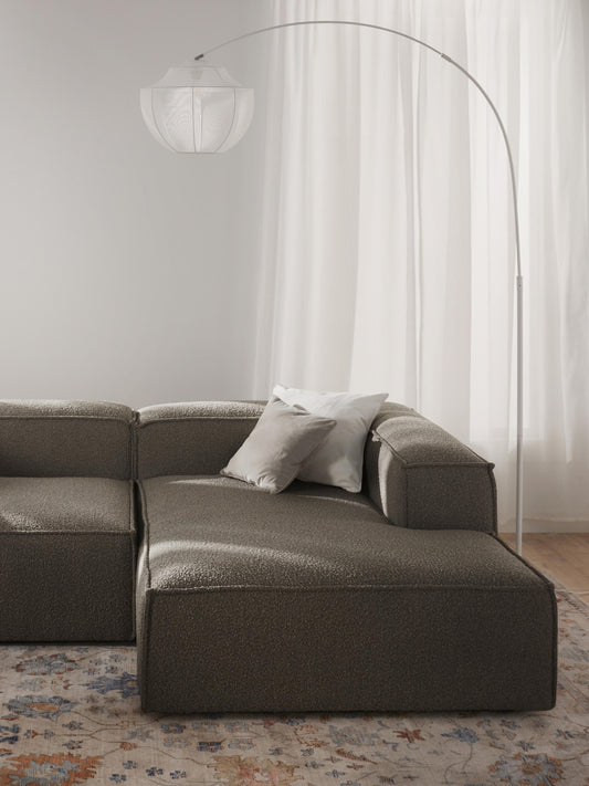 Lux Lennon Ottoman Corner Unit in Bouclé