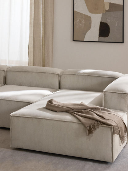 Lux Lennon Ottoman Corner Unit in Corduroy