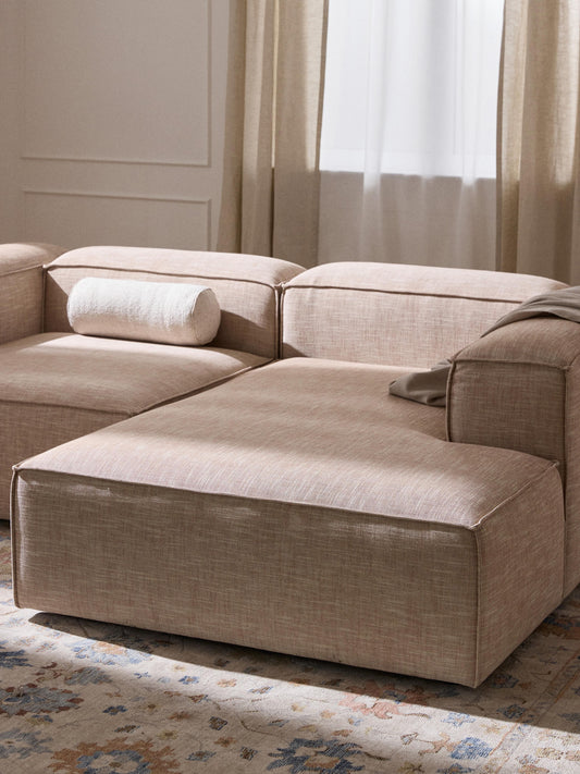 Lux Lennon Ottoman Corner Unit in Linen Blend