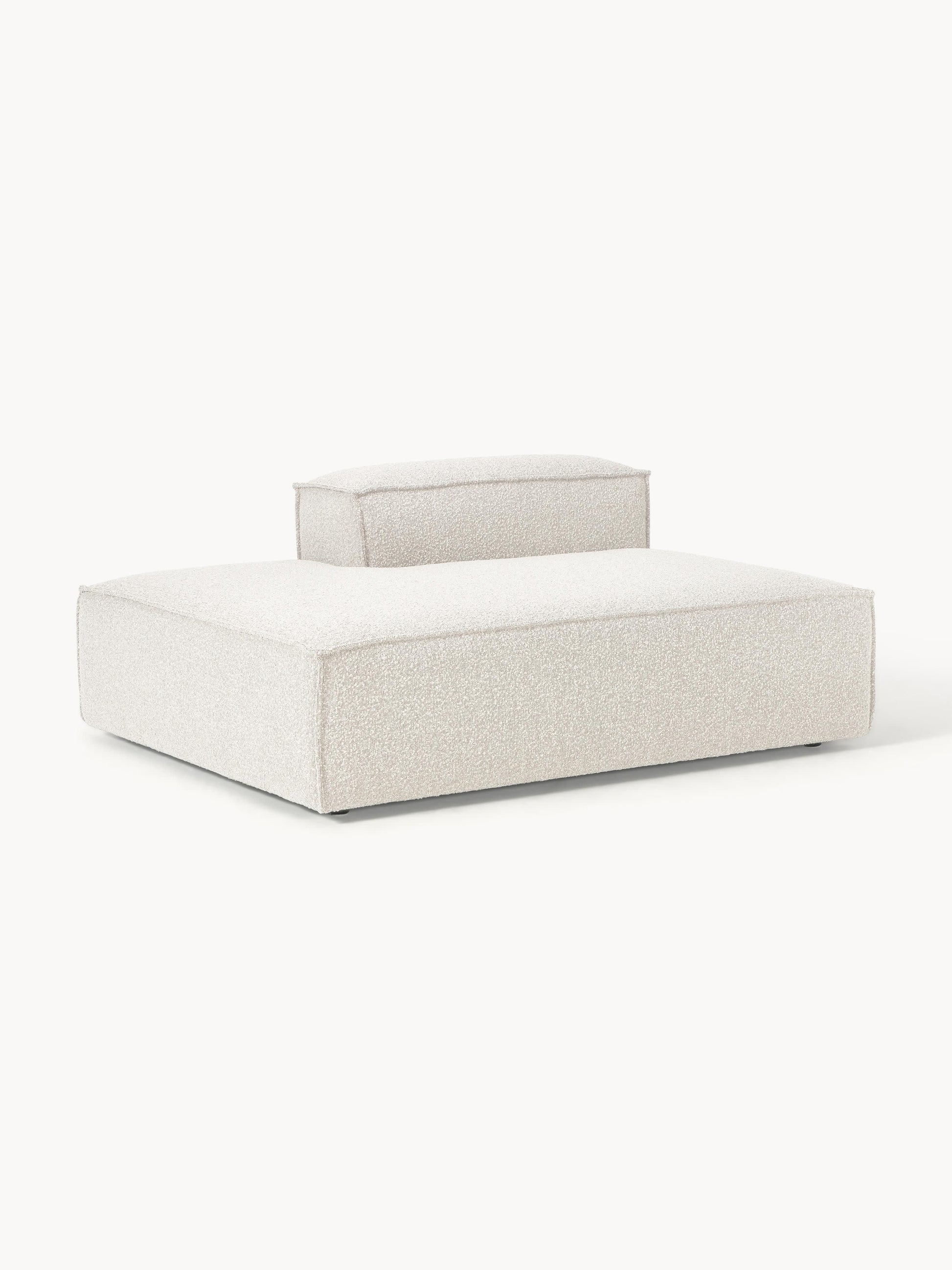 Lux Lennon Ottoman Unit in Bouclé