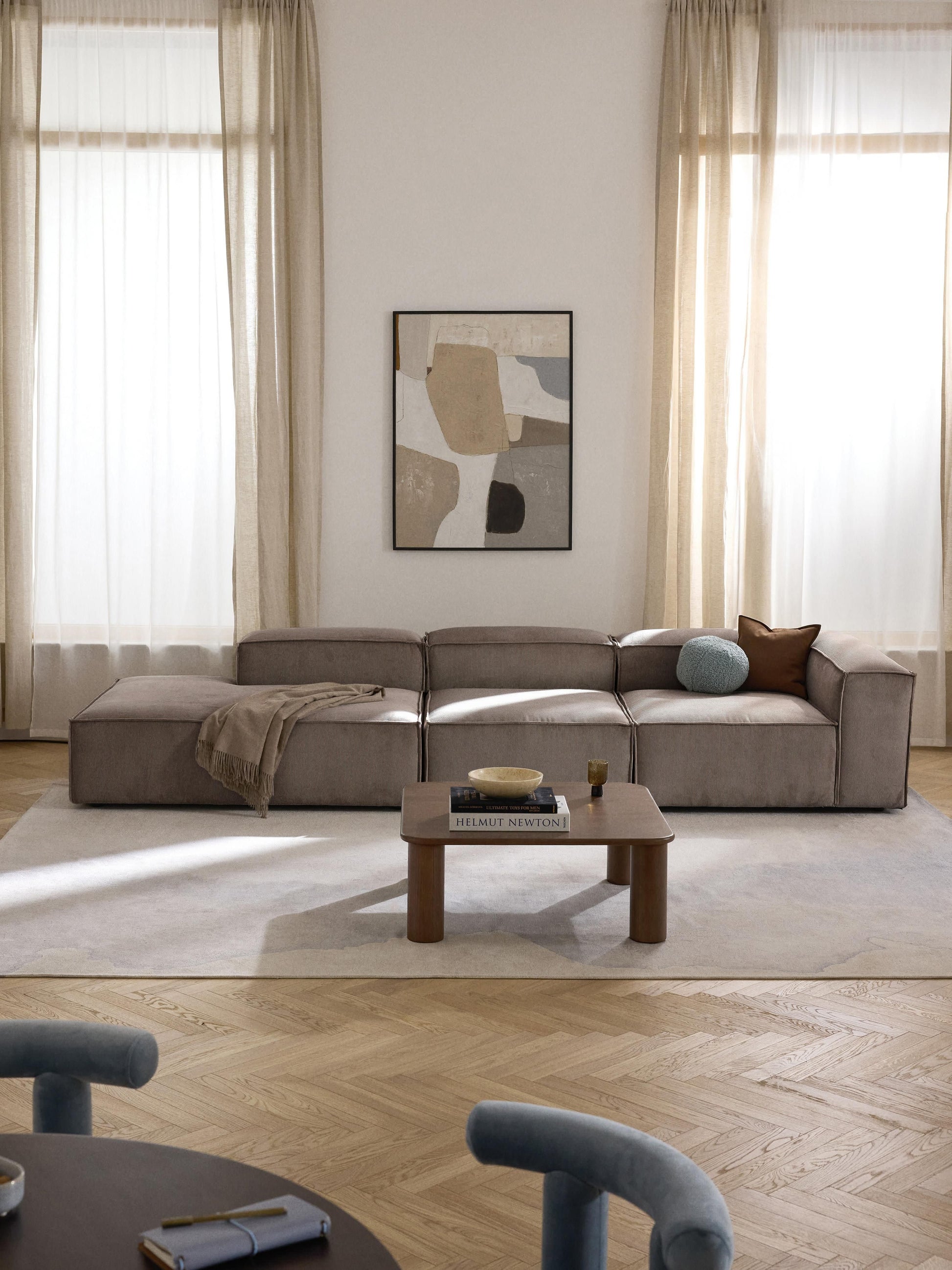 Lux Lennon Ottoman Unit in Corduroy