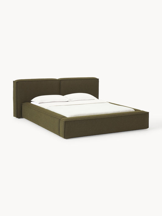 Lux Lennon Upholstered Bouclé Bed with Storage