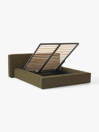 Lux Lennon Upholstered Bouclé Bed with Storage