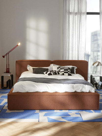 Lux Lennon Upholstered Bouclé Bed with Storage
