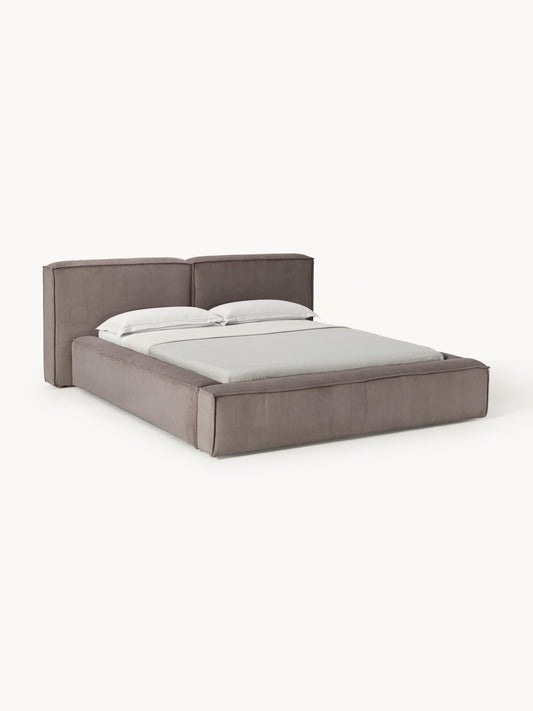 Lux Lennon Upholstered Corduroy Bed with Storage