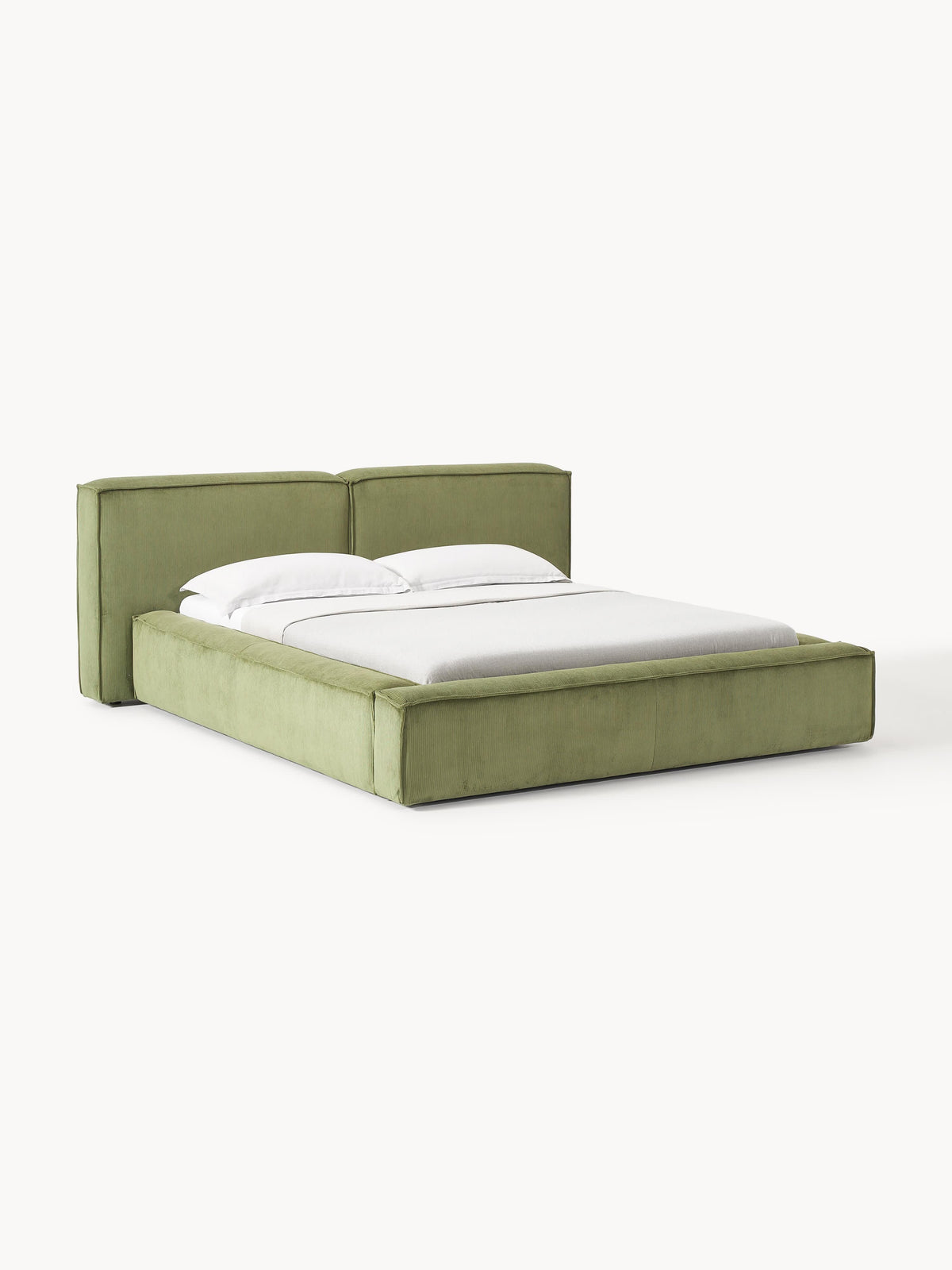 Lux Lennon Upholstered Corduroy Bed with Storage
