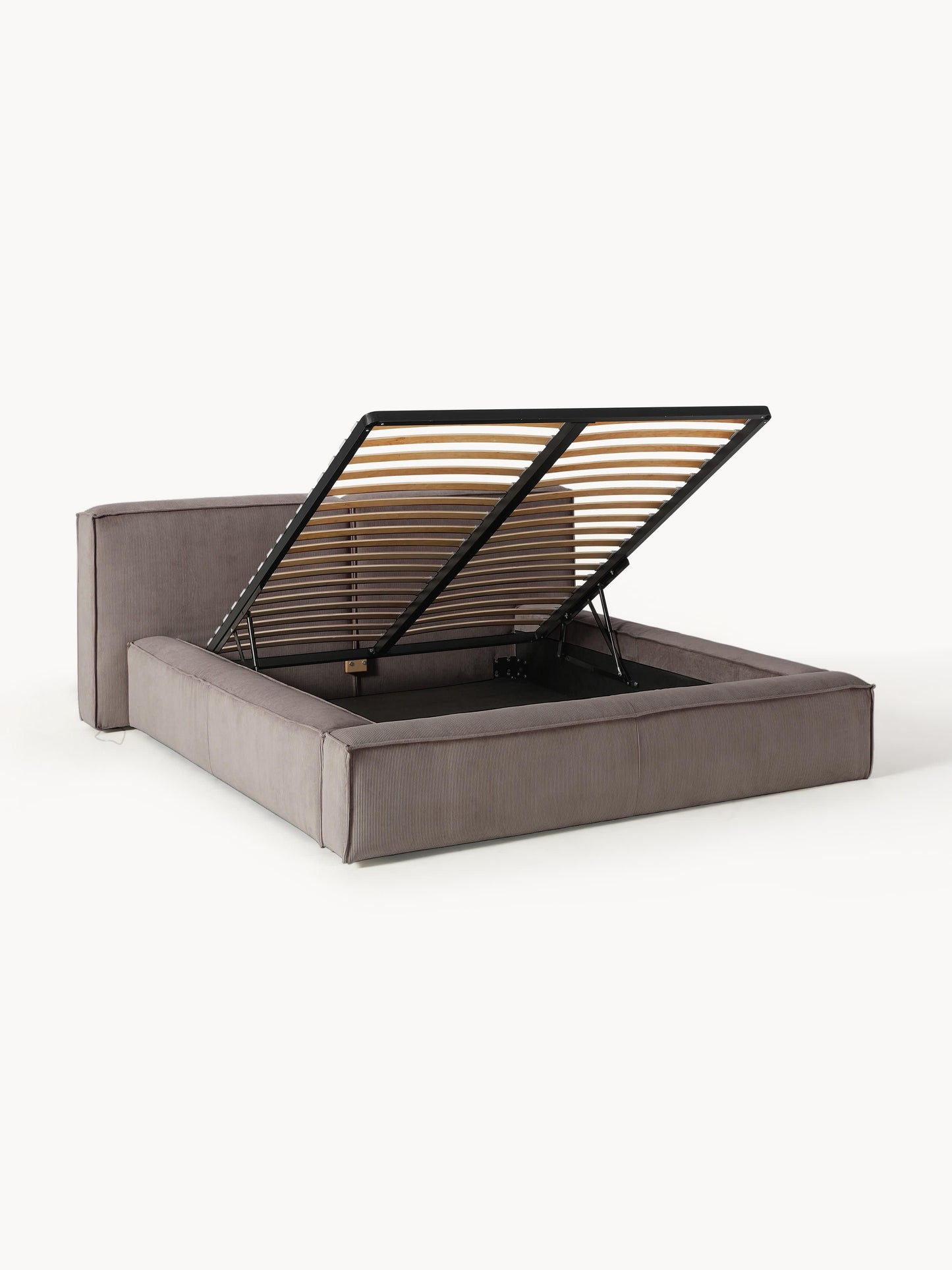 Lux Lennon Upholstered Corduroy Bed with Storage