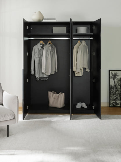 Lux Leon Modular Hinged-Door Wardrobe in Various Sizes, 150 cm Wide