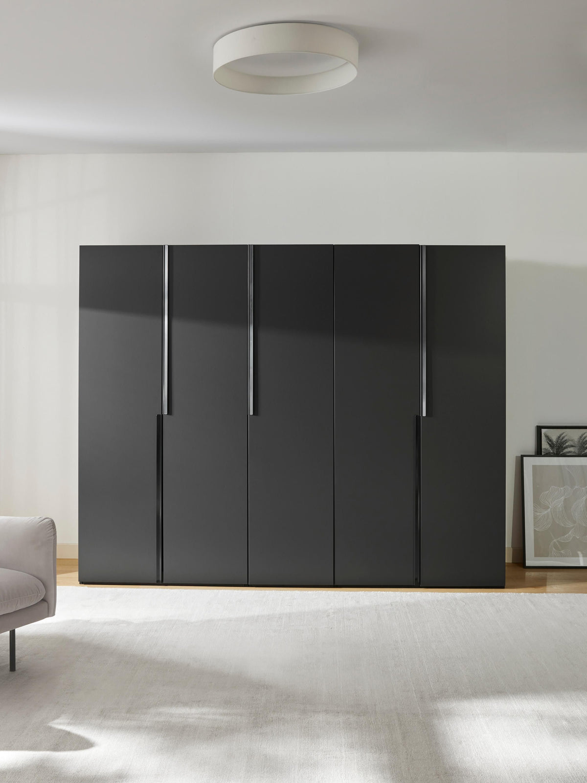 Lux Leon Modular Hinged-Door Wardrobe in Various Sizes, 250 cm Wide