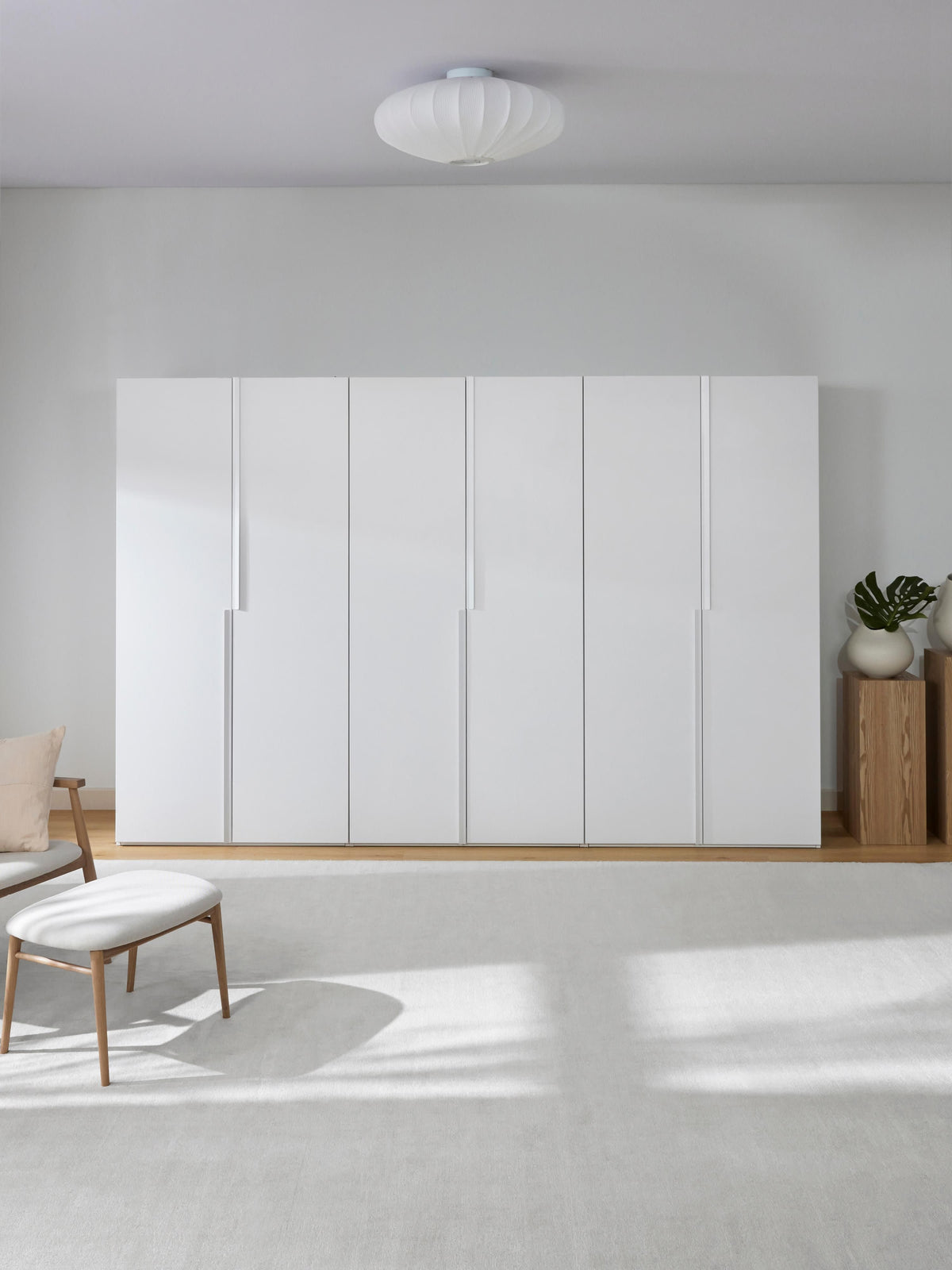 Lux Leon Modular Hinged-Door Wardrobe in Various Sizes, 300 cm Wide
