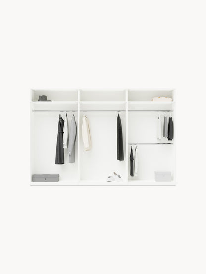 Lux Leon Modular Hinged-Door Wardrobe in Various Sizes, 300 cm Wide