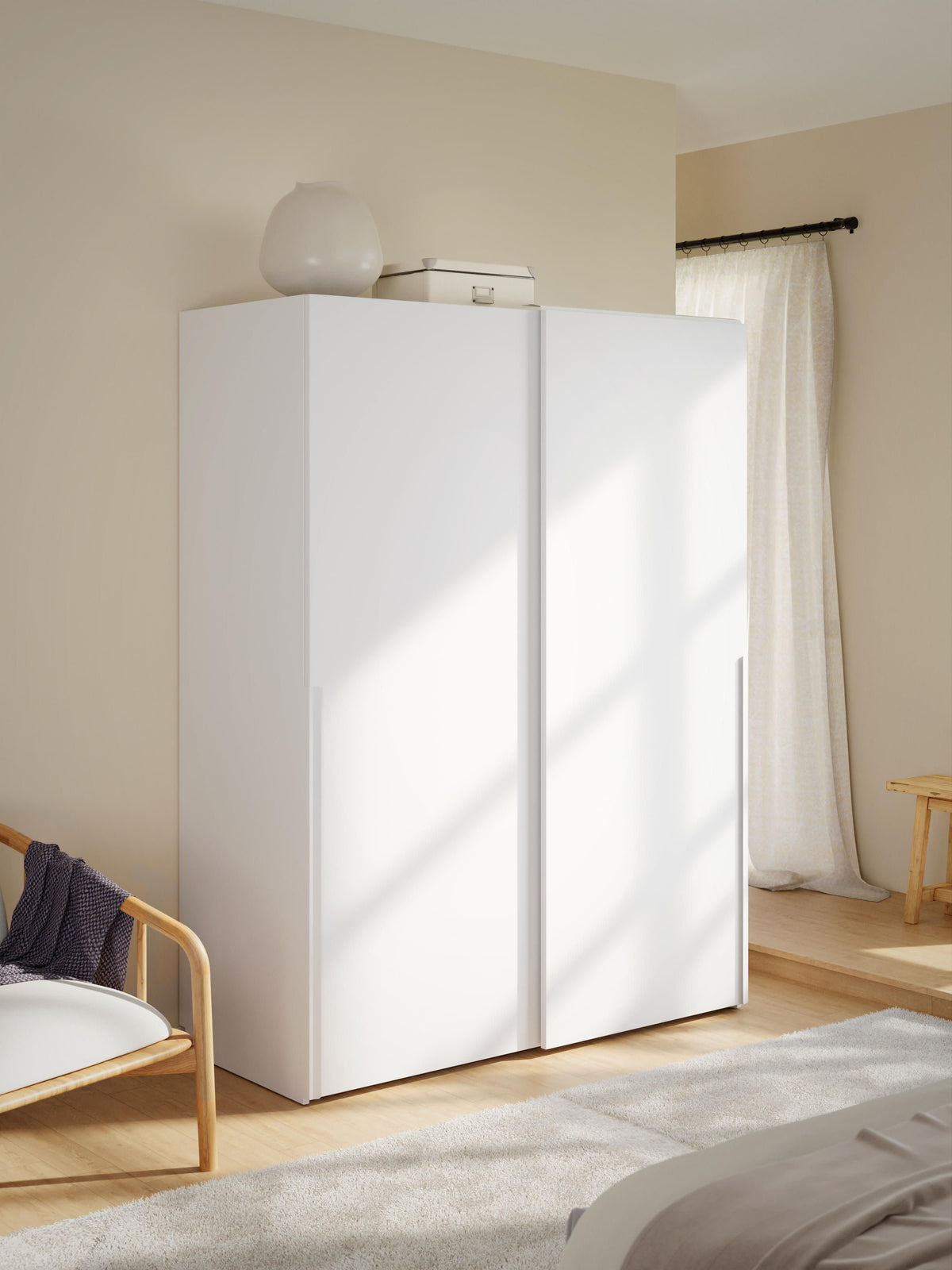 Lux Leon Modular Wardrobe with Sliding Doors, in Various Sizes, 150 cm Wide