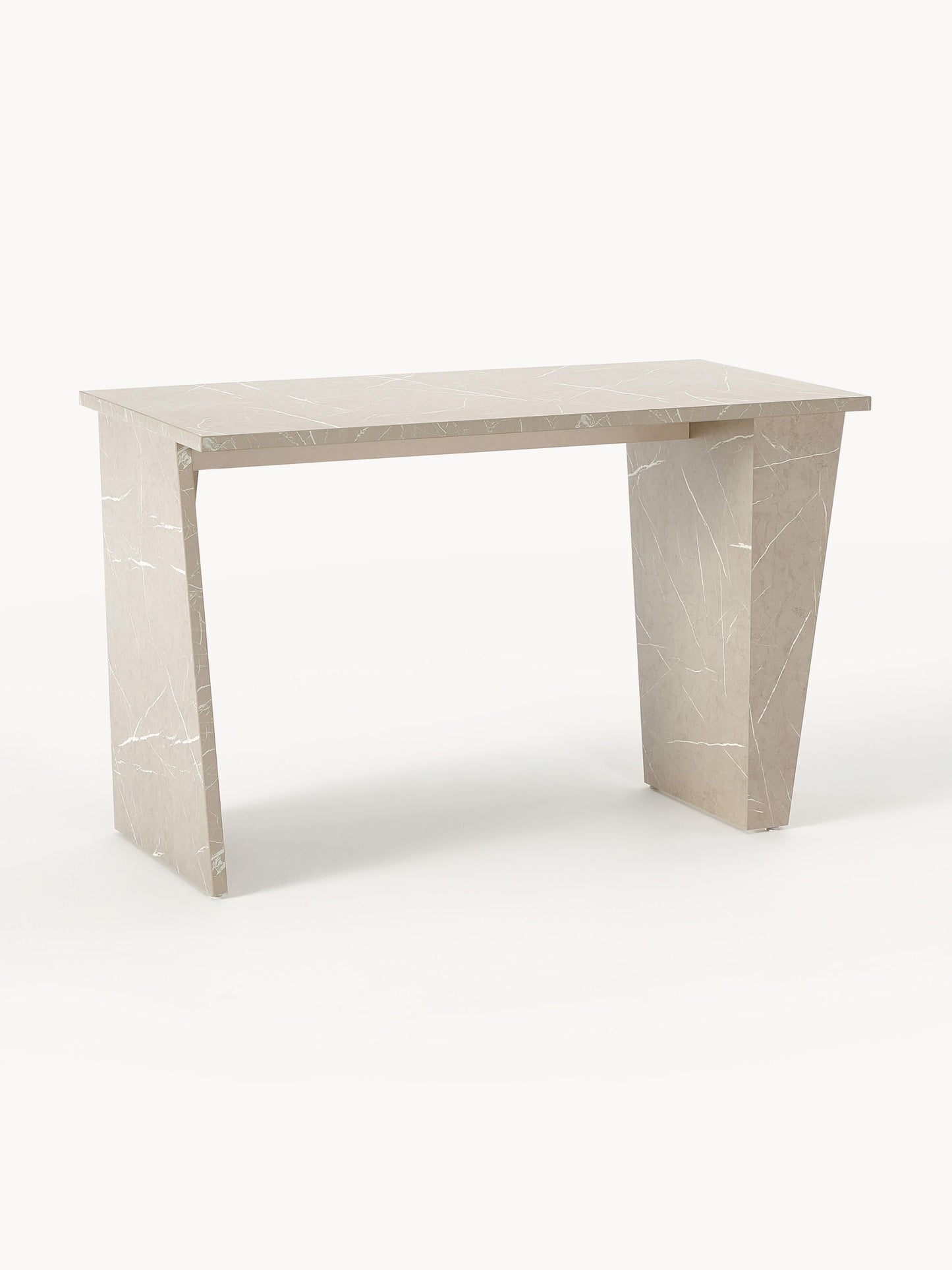 Lux Liam Desk with Travertine-Look Surface