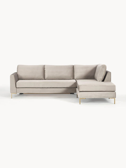 Lux Luna Velvet Sofa Bed with Mattress (3-Seater)