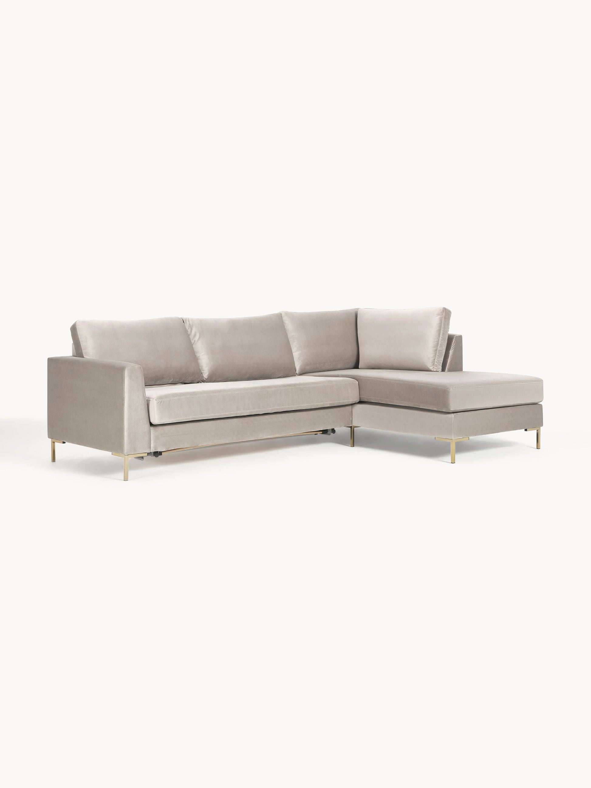 Lux Luna Velvet Sofa Bed with Mattress (3-Seater)