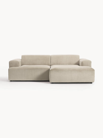 Lux Melva Corduroy Corner Couch (3-Seater)