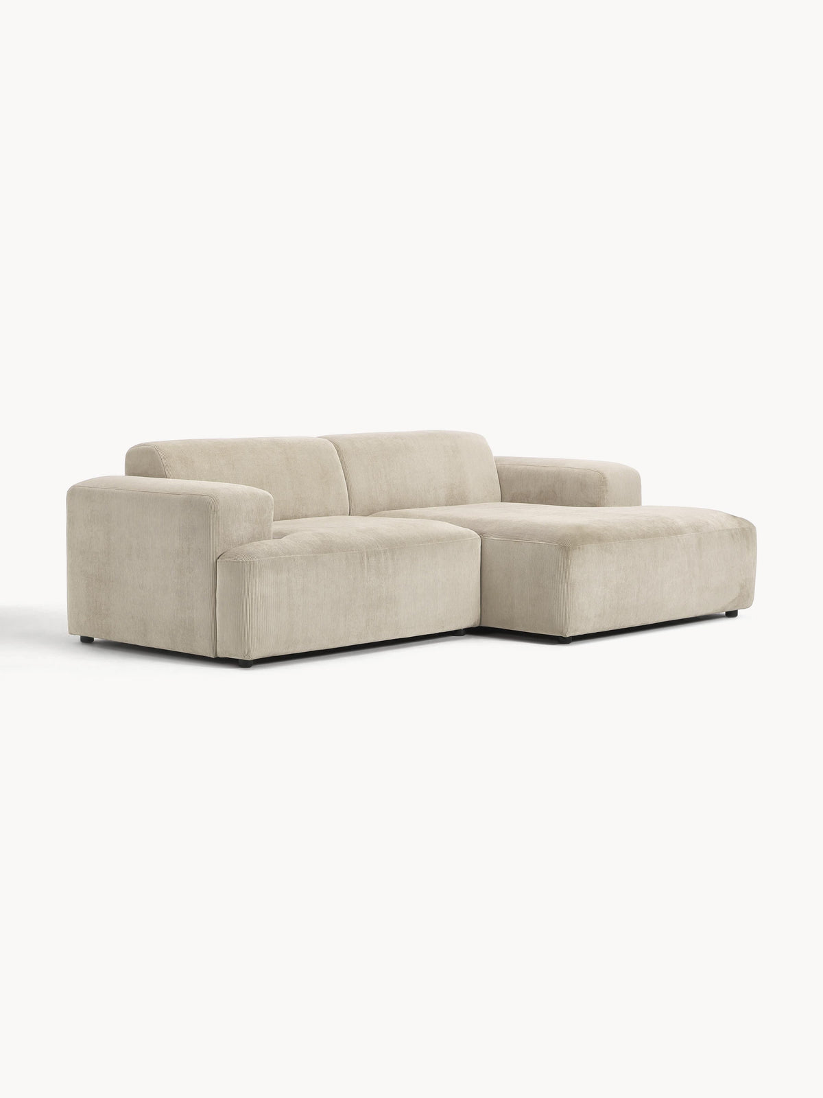 Lux Melva Corduroy Corner Couch (3-Seater)