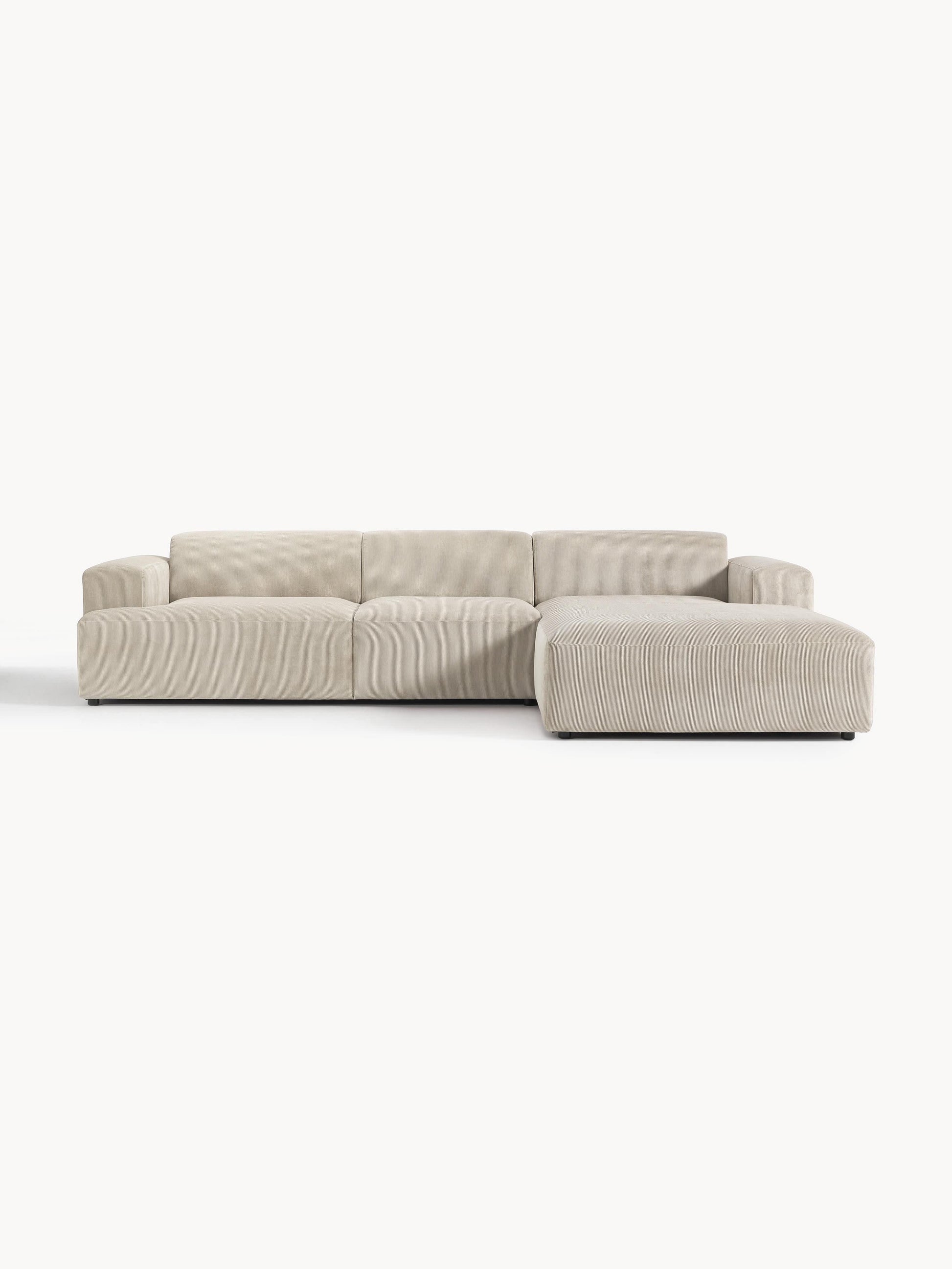 Lux Melva Corduroy Corner Couch (4-Seater)