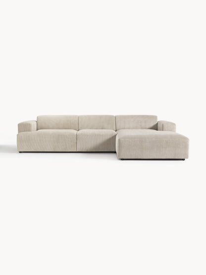 Lux Melva Corduroy Corner Couch (4-Seater)