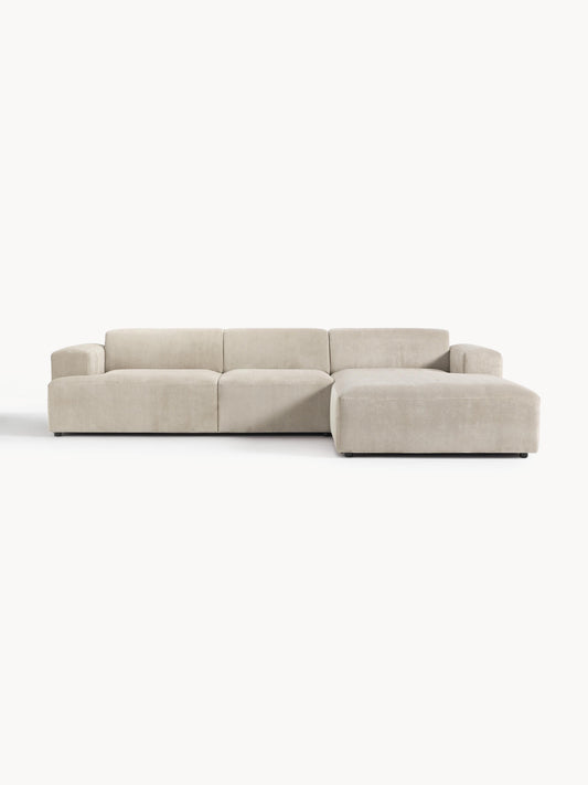 Lux Melva Corduroy Corner Couch (4-Seater)