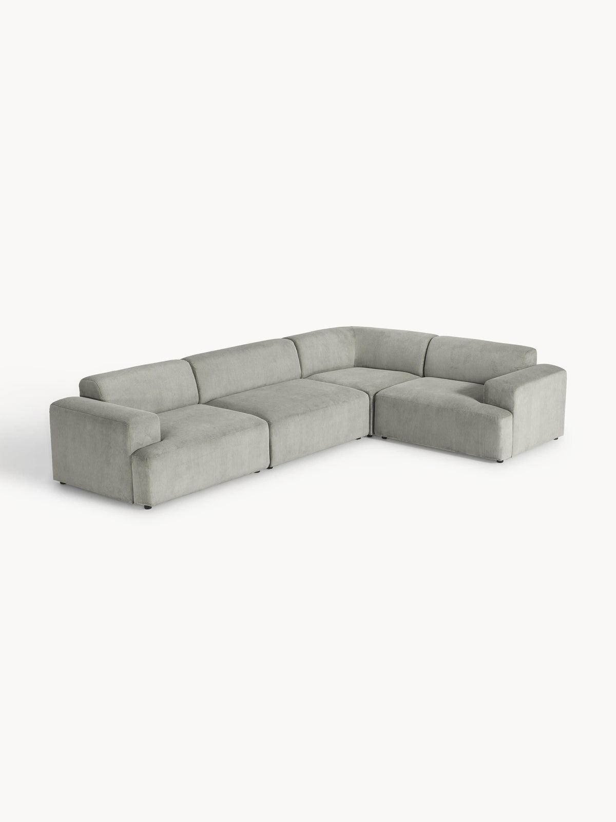 Lux Melva Large Corduroy Corner Couch (4-Seater)