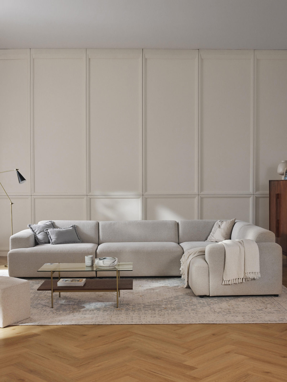 Lux Melva Large Corner Couch (4-Seater)