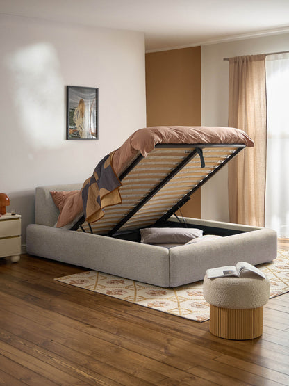 Lux Melva Storage Bed with Upholstery