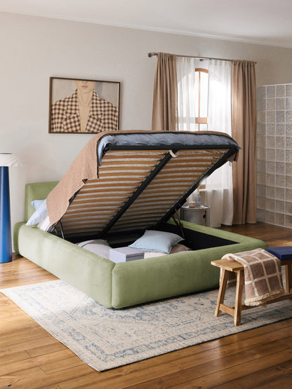 Lux Melva Storage Bed with Upholstery