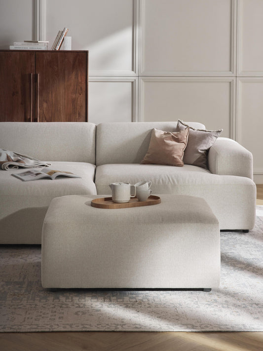 Lux Melva Upholstered Stool, Size W 99 x D 72 cm