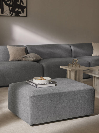 Lux Melva Upholstered Stool, Size W 99 x D 72 cm